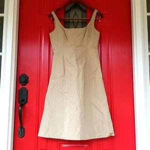 Lovely 50's style J. Crew nude-tone silk dress, size P6